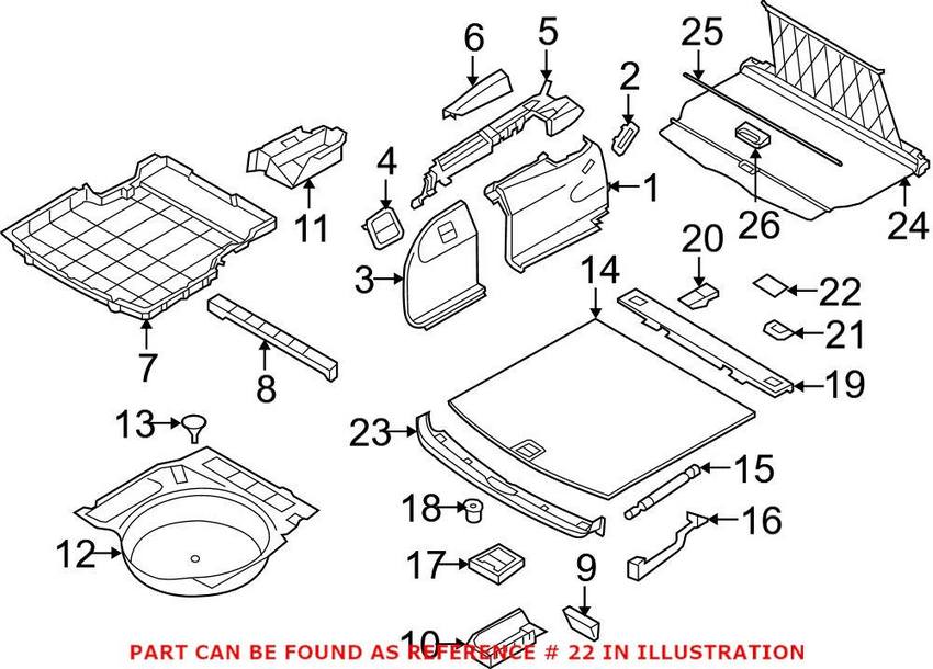 BMW Tie Down Hook Cover 51477110412